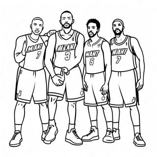 Miami Heat Halaman Mewarna