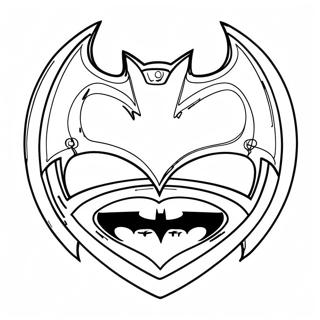 Logo Batman Halaman Mewarna