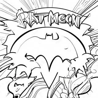 Logo Batman Halaman Mewarna