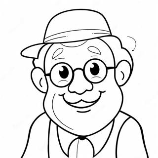 Halaman Mewarna Atuk Yang Comel 133365-65678