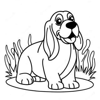 Basset Hound Halaman Mewarna