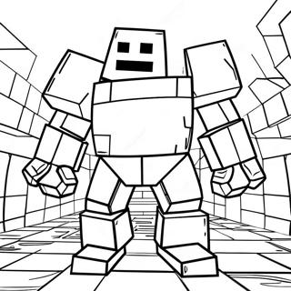 Iron Golem Minecraft Halaman Mewarna