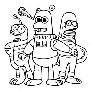 Halaman Mewarna Futurama 133774-65983