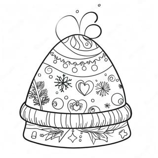 Halaman Mewarna Topi Krismas Meriah 134213-66325