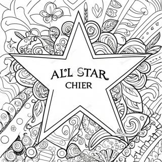 Halaman Mewarna Logo Cheer All Star 134288-66382