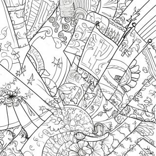 Halaman Mewarna Bendera Negeri Terperinci 134444-66514