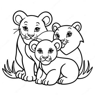 Anak Singa Halaman Mewarna