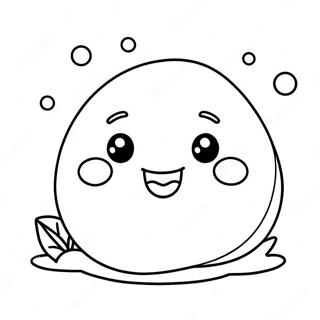 Halaman Mewarna Mochi Gembira Dengan Wajah Tersenyum 134855-66829