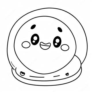 Halaman Mewarna Mochi Gembira Dengan Wajah Tersenyum 134855-66832