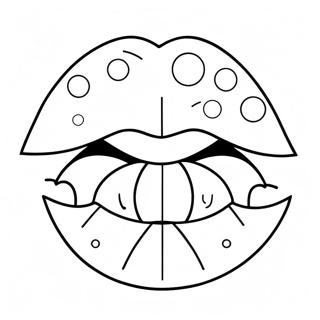 Halaman Mewarna Bibir Kartun Comel 134932-66890