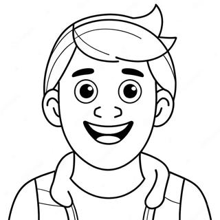 Halaman Mewarna Watak Youtuber Lucu 134956-66907