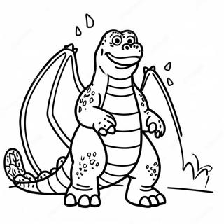 Halaman Mewarna Godzilla Among Us Lucu 135214 67110