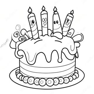 Halaman Mewarna Kek Ulang Tahun Ke 8 Yang Menyeronokkan 135239-67129