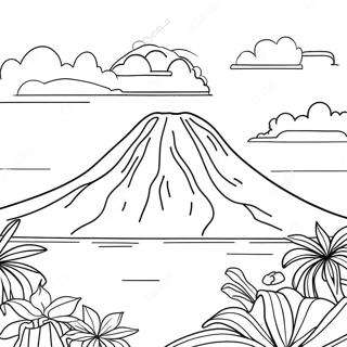 Halaman Mewarna Gunung Berapi Taal Yang Cantik 135341 67210