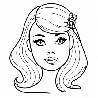 Halaman Mewarna Kepala Barbie Vintage 135443-67290