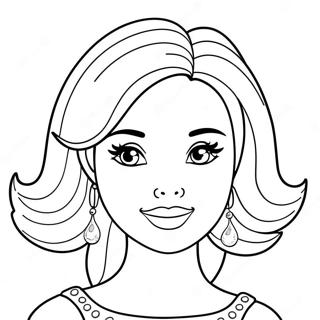 Halaman Mewarna Kepala Barbie Comel 135445-67300