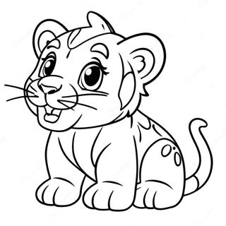 Harimau Gigi Sabre Halaman Mewarna