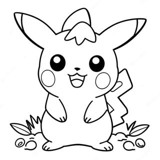 Halaman Mewarna Pikachu Yang Comel 136082-67786