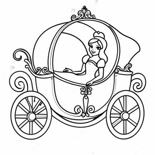 Halaman Mewarna Cinderella Dalam Kereta Ajaib 13614-2982