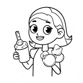 Halaman Mewarna Gadis Tumblr Menawan Dengan Ais Krim 136596 68200