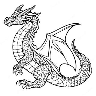 Halaman Mewarna Naga Seawing Dengan Skala Berkilau 136698-68428