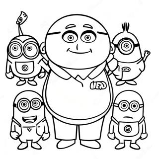 Halaman Mewarna Gru Dan Minion 137081-68718
