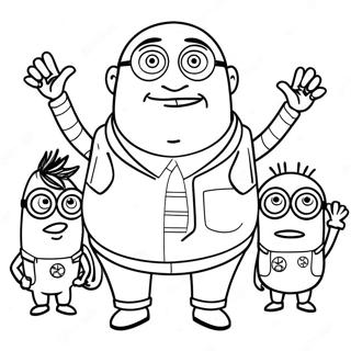 Halaman Mewarna Gru Dan Minion 137081-68720