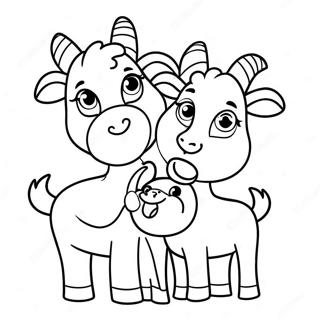 3 Billy Goats Gruff Halaman Mewarna