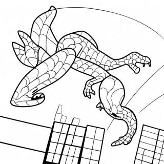 Laman Mewarna Cicak Menyerang Spiderman 137622 69146