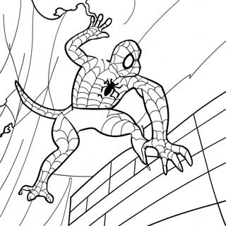 Spiderman Lizard Halaman Mewarna