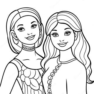 Patung Barbie Halaman Mewarna