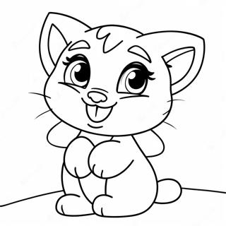 Halaman Mewarna Angela Berbicara Yang Ceria 137825 69300