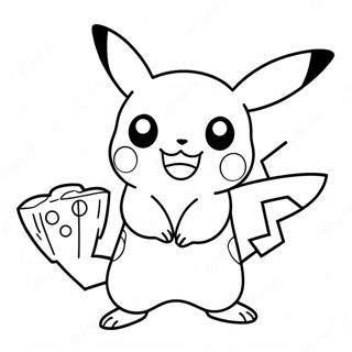 Pikachu Menawan Dalam Aksi Halaman Mewarna 137875-69333