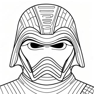Halaman Mewarna Topeng Kylo Ren 138210-69601