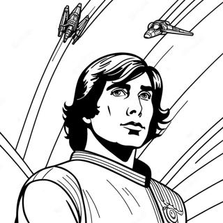 Halaman Mewarna Kylo Ren Dalam Starfighter 138211-69605