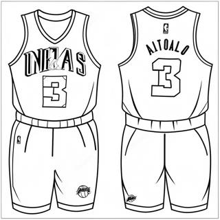 Halaman Mewarna Jersi Nba Berwarna Warni 138286-69655