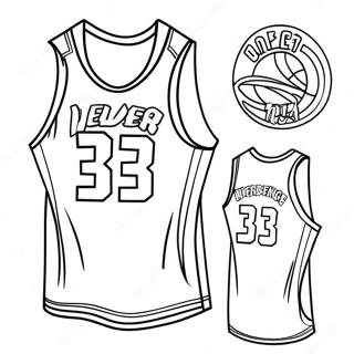 Halaman Mewarna Jersi Nba Retro 138287-69657