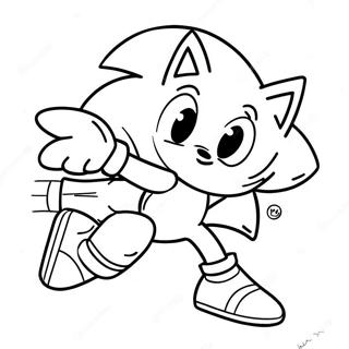 Halaman Mewarna Sonic Yang Berani 138417 69765