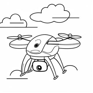 Halaman Mewarna Drone Perlumbaan Meluncur Melalui Awan 138671-69961