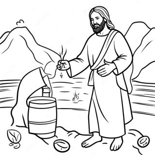 Gambar Mewarna Yesus Mengubah Air Menjadi Wain 138748-70025