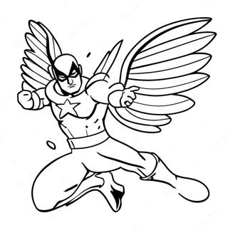 Halaman Mewarna Super Hero Hebat Terbang 138923-70155