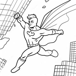 Halaman Mewarna Super Hero Hebat Terbang 138923-70156