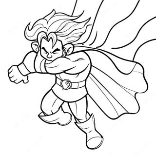 Halaman Mewarna Super Hero Berani Dalam Aksi 138924-70158