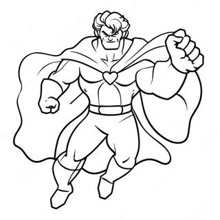 Halaman Mewarna Super Hero Berani Dalam Aksi 138924-70160