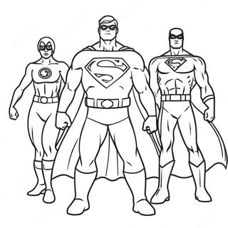 Halaman Mewarna Pasukan Super Hero Berwarna Warni 138925-70161