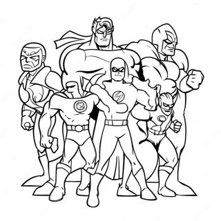 Halaman Mewarna Pasukan Super Hero Berwarna Warni 138925-70164