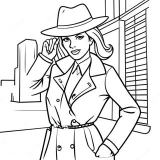 Halaman Mewarna Carmen Sandiego Dalam Pakaian Detektif 139054 70261