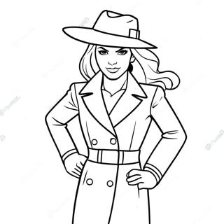 Halaman Mewarna Carmen Sandiego Dalam Pakaian Detektif 139054 70262