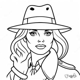Halaman Mewarna Carmen Sandiego Dalam Pakaian Detektif 139054 70263