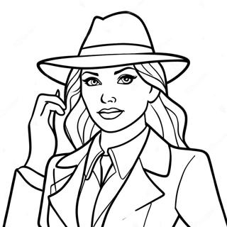 Halaman Mewarna Carmen Sandiego Dalam Pakaian Detektif 139054 70264